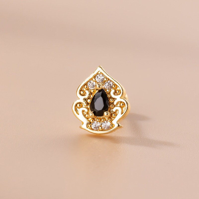 Thumbnail: 20G Cartilage Tiny Stud Earring, Flat Back Earrings,Gothic Earrings | HSPJ788