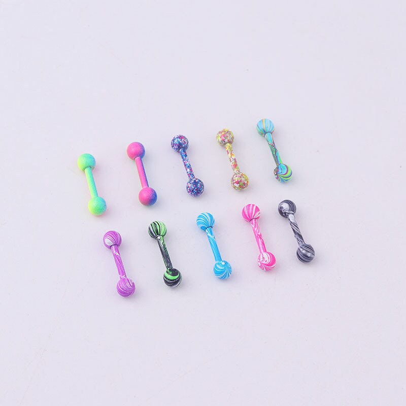 Thumbnail: 16G Cartilage Stud Earring Set, Surgical Steel Earring, Barbell Earring | ER8572