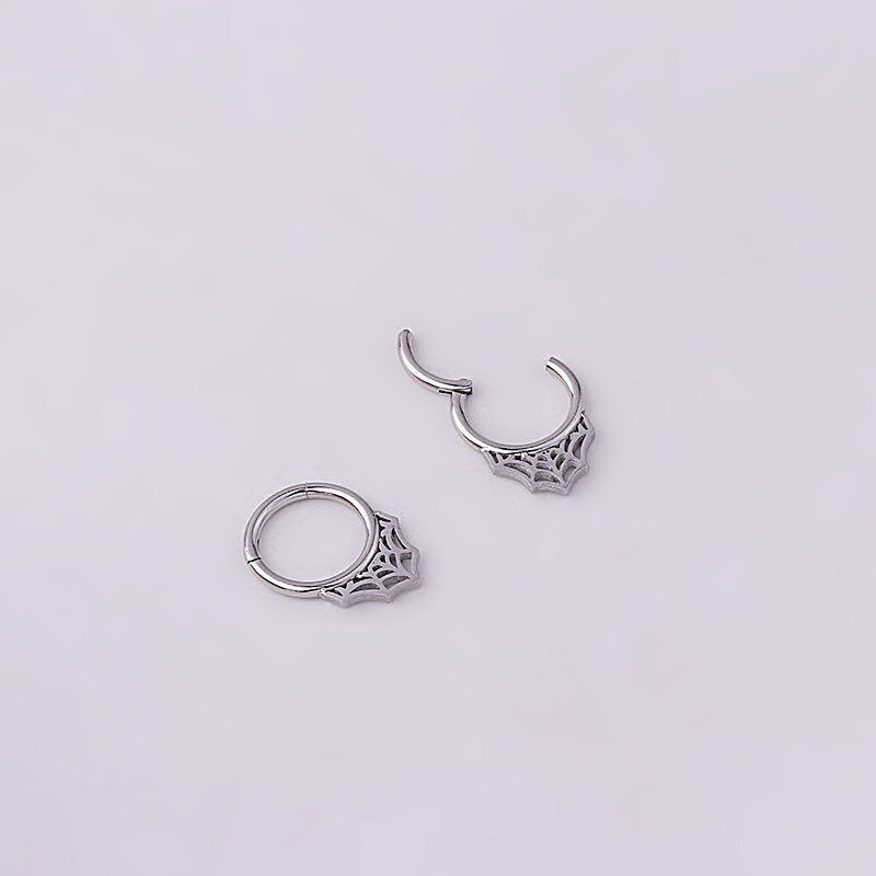 Thumbnail: 16G Surgical Steel Dainty Nose Ring, Septum Ring, Indian Nose Ring | HSPJ693