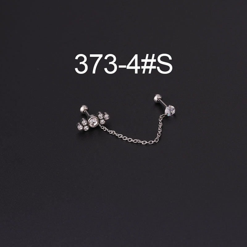 Miniaturbild: 16G Cartilage Chain Earrings, Cartilage Dangle Earrings | HSPJ373
