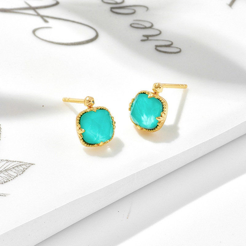Thumbnail: 925 Silver Natural Turquoise Earrings | TB2021