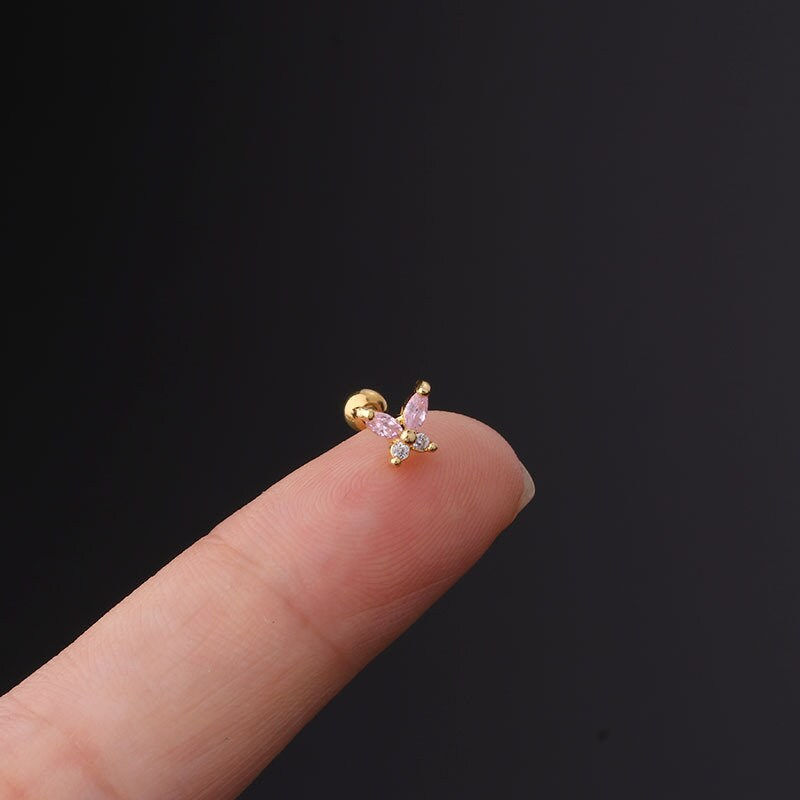 Thumbnail: 20G Cartilage Tiny Stud Earring, Dream Catcher Earrings | HSPJ602