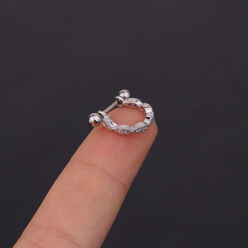 縮圖：20G Surgical Steel Cartilage Hoop,Flat Back Earring,Tiny Hoop Earrings | HSPJ233