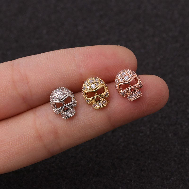 Thumbnail: 20G Cartilage Tiny Stud Earring, Owl Earrings, Evil Eyes Earrings | HSPJ1976