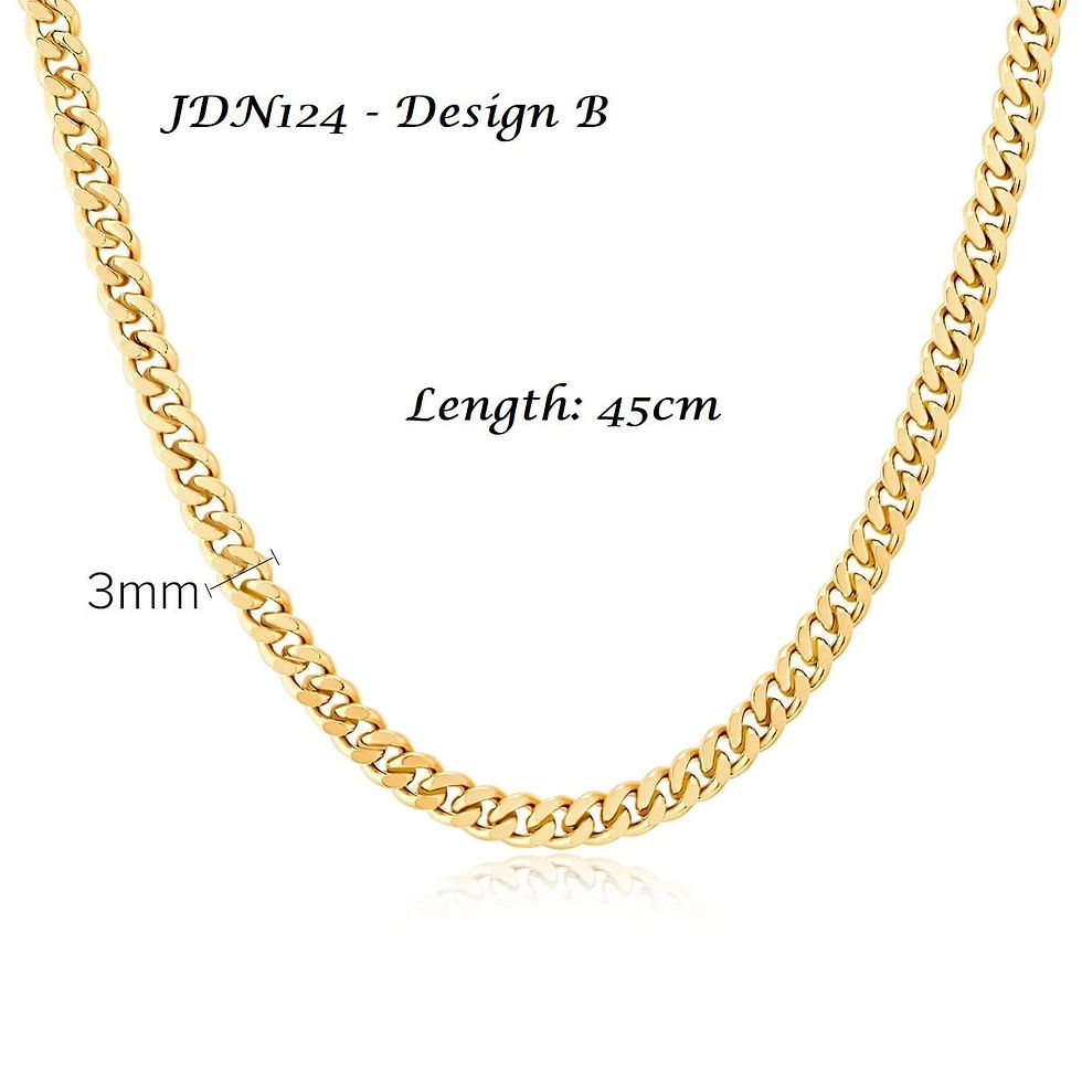 縮圖：18K Gold Plated Titanium Necklace Chain, Chain Necklace, Boho Necklace | JDN124