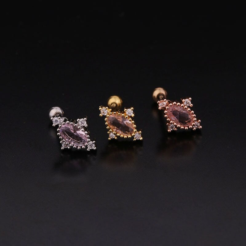 Miniaturbild: 20G Cartilage Tiny Stud Earring, Cute Crystal Earrings | HSPJ248