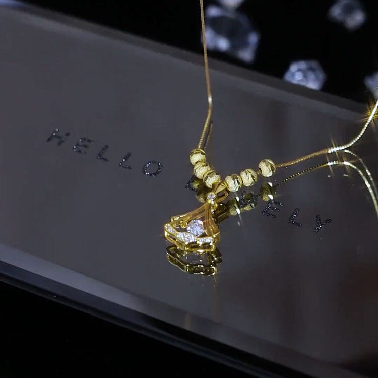 Thumbnail: Light Luxury Gold Ginkgo Necklace, One of a Kind, Ginkgo Jewelry | A8240