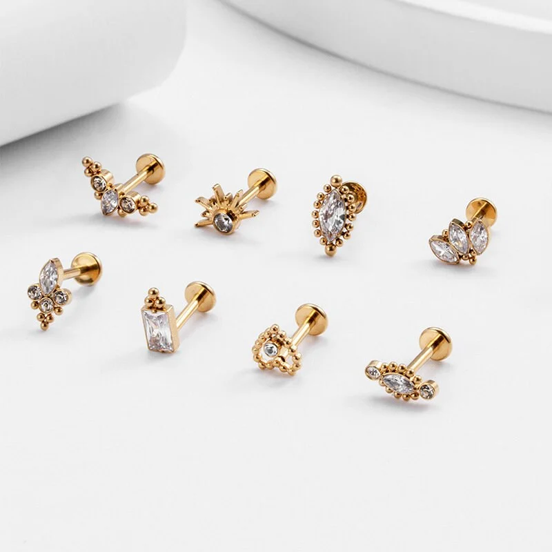 16G Titanium Flat Back Cartilage