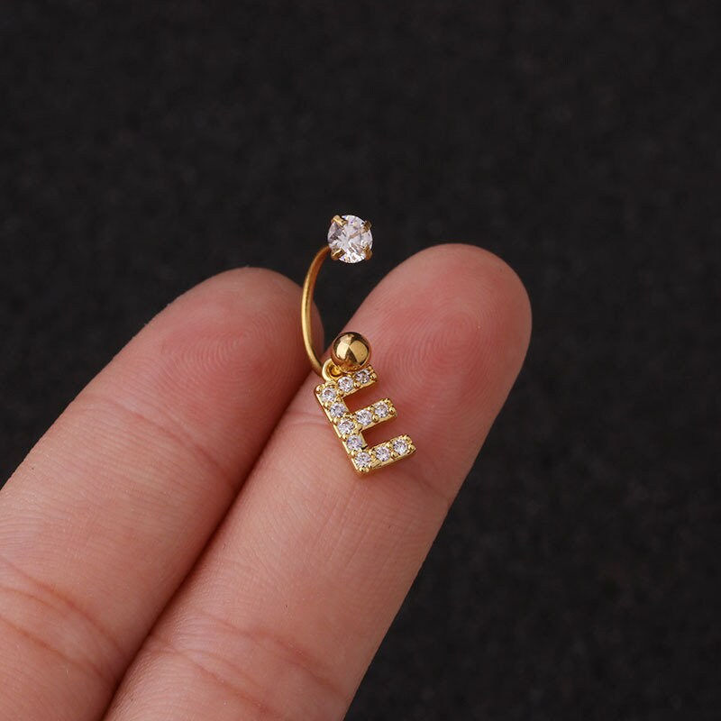 Miniaturbild: 20G Cartilage Front Back Earring, Letter Earrings, Flat Back Earrings | HSPJ1993