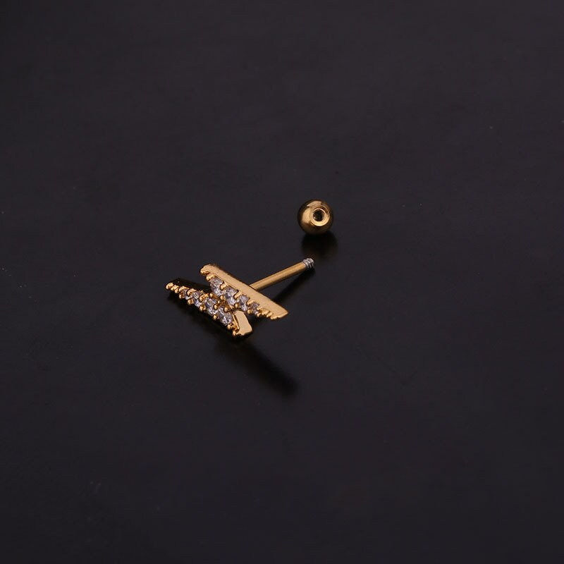 Thumbnail: 20G Cartilage Tiny Stud Earring, Celestial Stud Earrings | HSPJ242