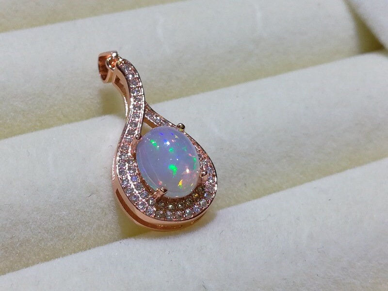 Thumbnail: 925 Silver Opal Pendant, Natural Opal Necklace, Opal Jewelry | FME - N207