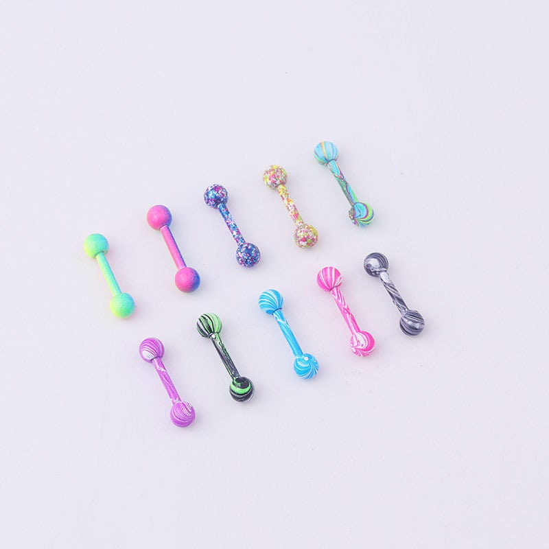 Thumbnail: 16G Cartilage Stud Earring Set, Surgical Steel Earring, Barbell Earring | ER8572