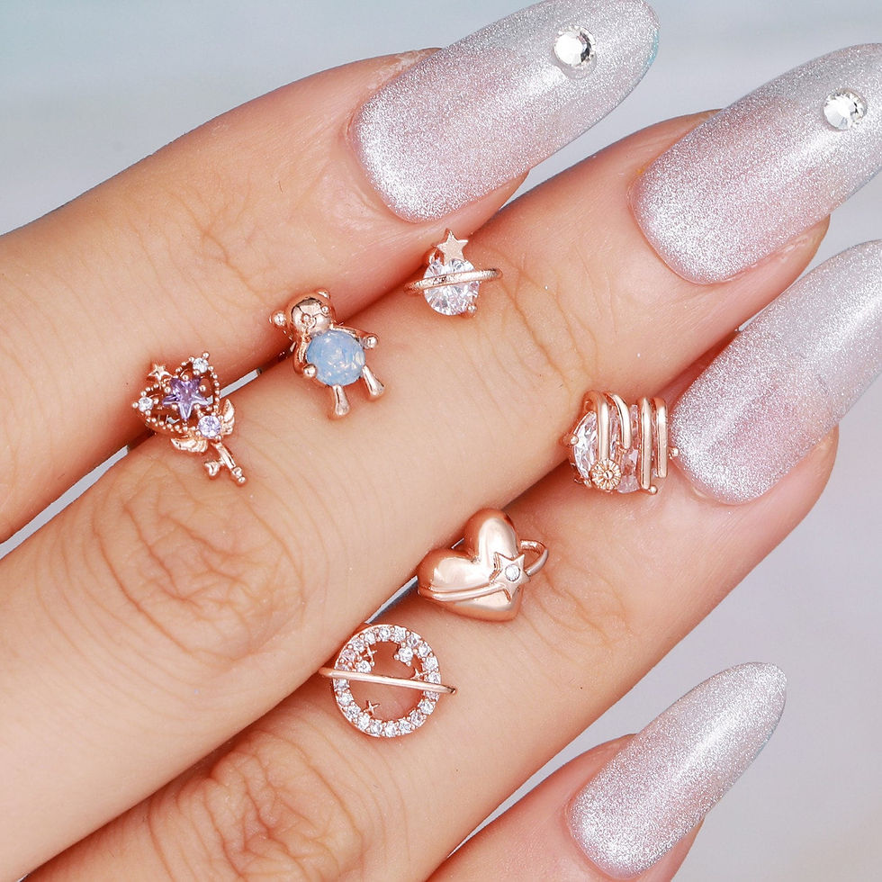 Thumbnail: 20G Cartilage Tiny Stud Earring, Flat Back Earrings, Tragus Earrings | EGD0589