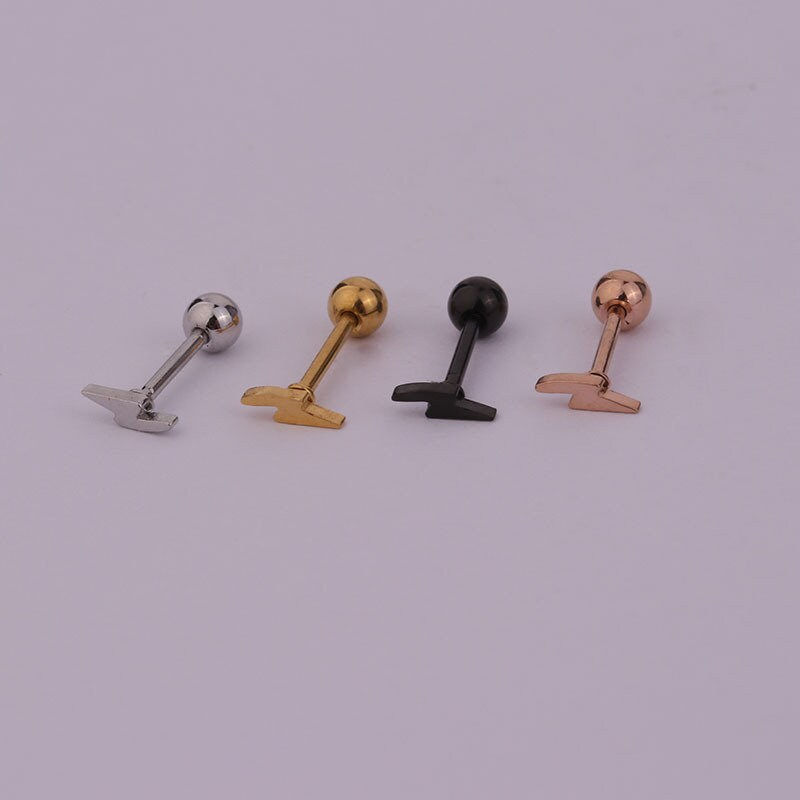 Thumbnail: 20G Cartilage Tiny Stud Earring, Snake Stud Earrings | HSPJ271
