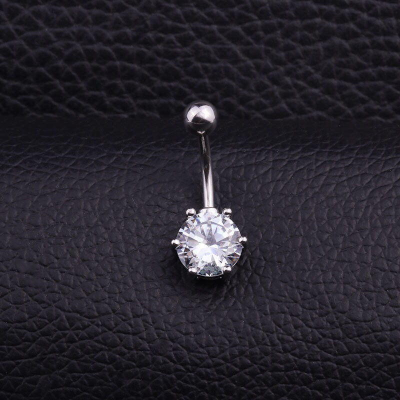 Thumbnail: 14G Surgical Steel Belly Ring,Sparkle Body Ring,Butterfly Navel Ring | HSBR18616