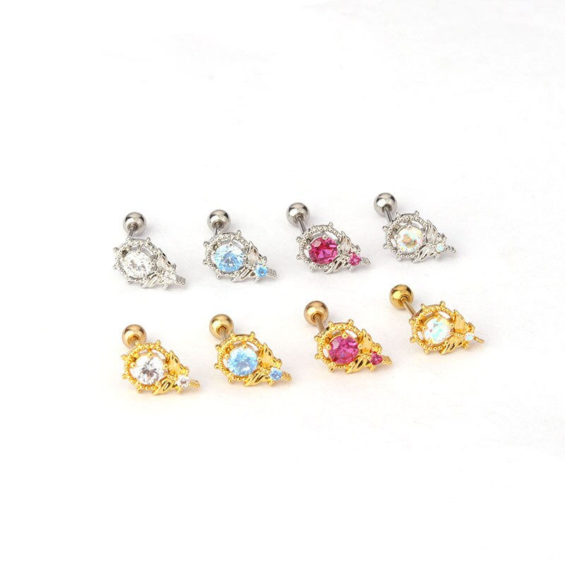 Miniaturbild: 20G Cartilage Tiny Stud Earring,  Magic Wand Earrings | HSPJ339