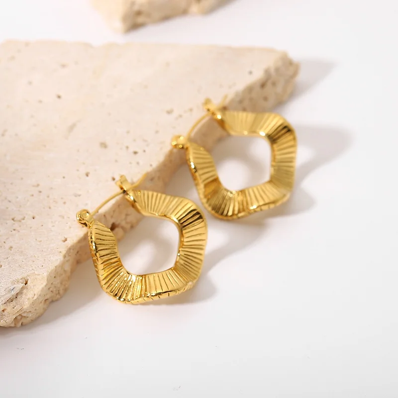 Molten Gold Hoop Earrings