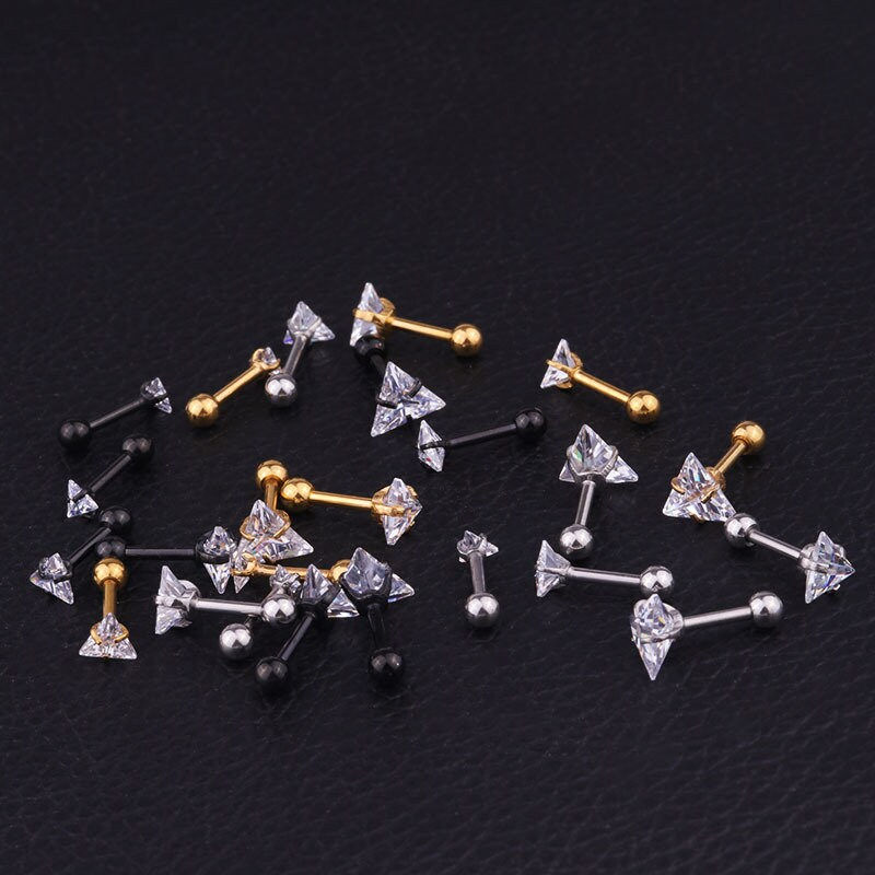 Miniaturbild: 16G Cartilage Tiny Stud Earring, Geometric Stud Earrings | ER8534-4