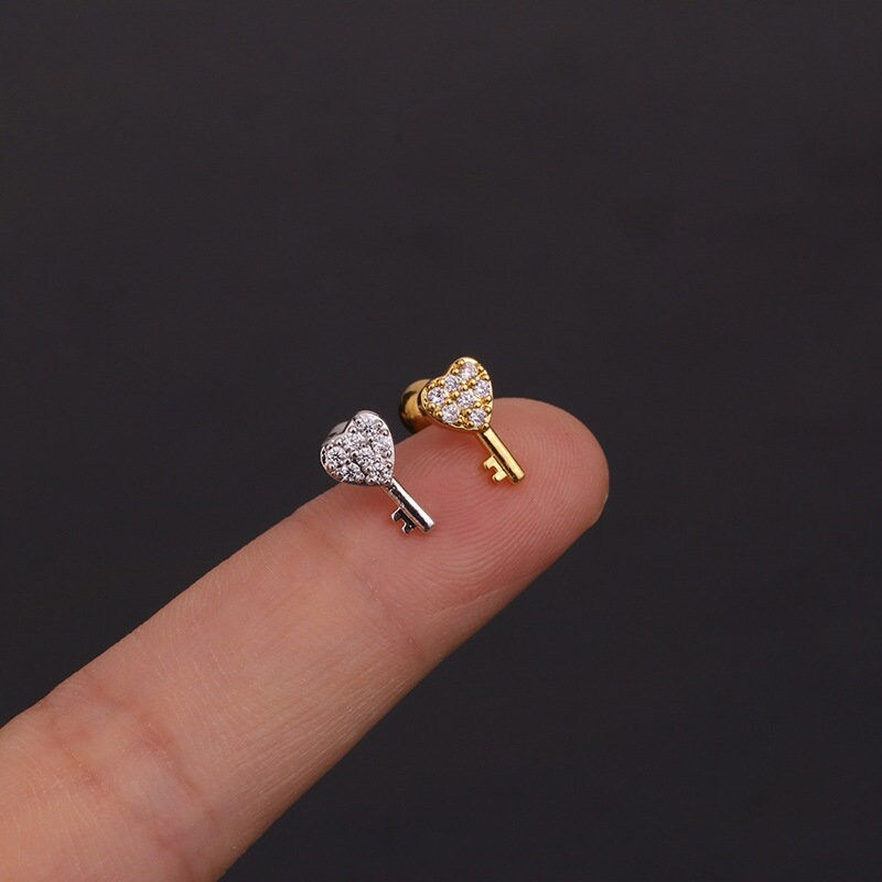 Miniature : 16G Cartilage Tiny Stud Earring, Flower Stud Earrings | HSPJ256