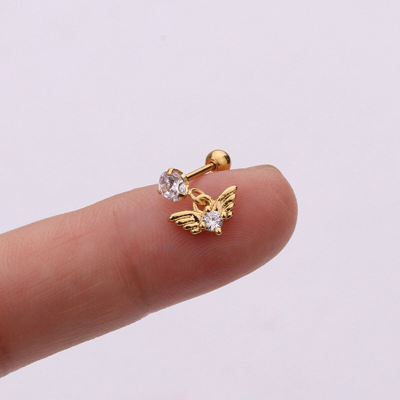 Miniaturbild: 20G Cartilage Dangle Earring, Tiny Stud Earrings Dangle | HSPJ1914