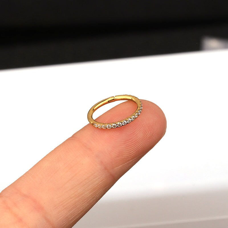 Miniaturbild: 16G Cartilage Hoop Earrings18K Gold Plated Earrings,Rose Gold Earrings | HSPJ226