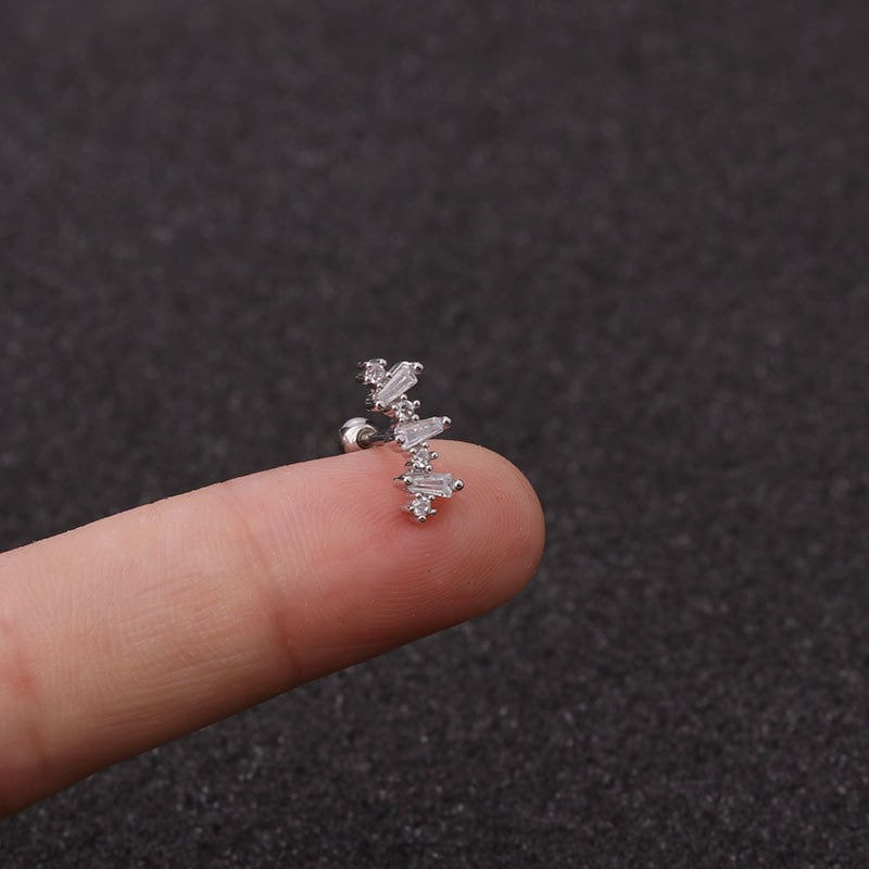 縮圖：20G Cartilage Tiny Stud Earring, Leaf Stud Earrings | HSPJ19100