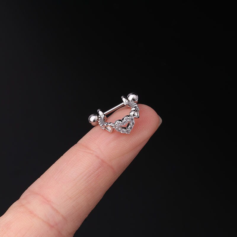 縮圖：20G Surgical Steel Cartilage Hoop, Four Leaf Clover Earrings | HSPJ321