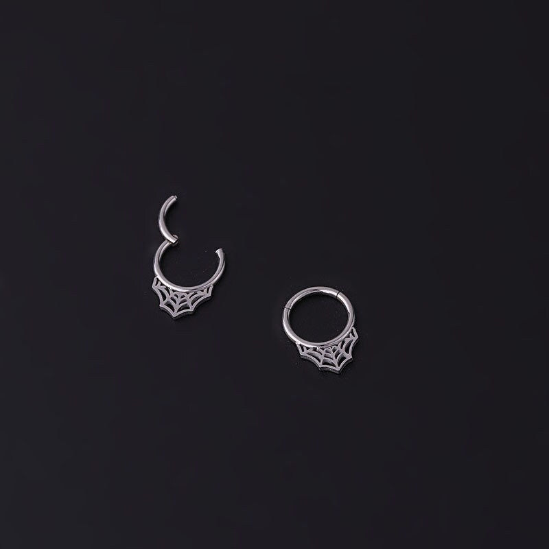 Thumbnail: 16G Surgical Steel Dainty Nose Ring, Septum Ring, Indian Nose Ring | HSPJ693