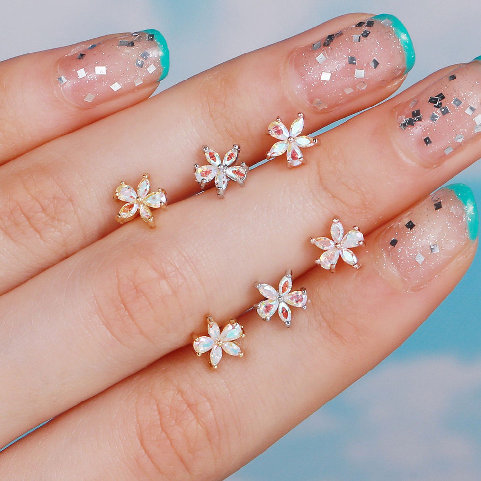 Thumbnail: 20G Cartilage Tiny Stud Earring, Flat Back Earrings, Helix Earrings | EGD0595