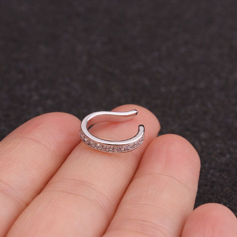 Thumbnail: 18K Gold No Piercing Ear Cuff, Cartilage Earring, Minimalist Ear Cuff | HSPJ1906