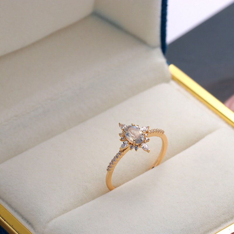 縮圖：S925 Celestial Labradorite Ring, Labradorite Jewelry, Wedding Ring | TB1721