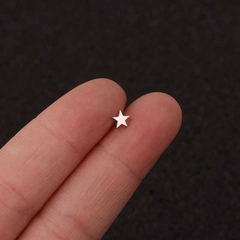 Miniaturbild: 20G Cartilage Tiny Stud Earring, Heart Stud Earrings | HSPJ221