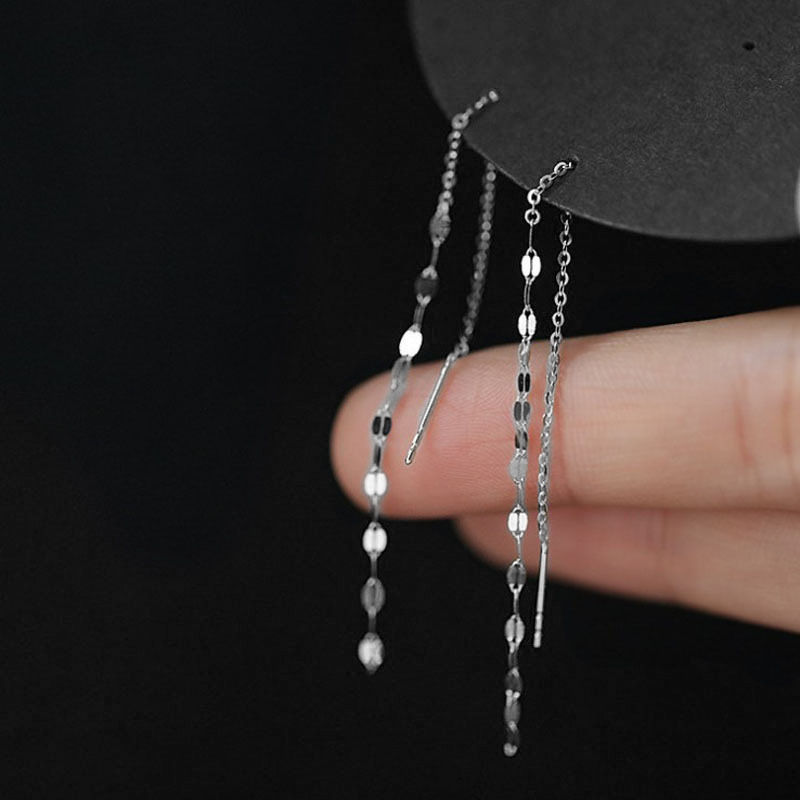Thumbnail: Sparkling Tassel Earrings, Dainty Earrings, Fashion Chain Earrings | R0624