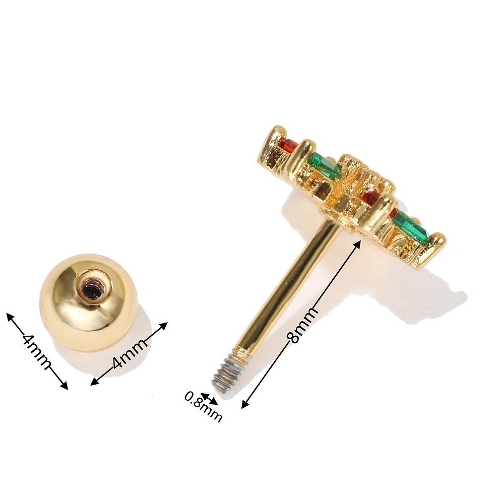 Thumbnail: 20G Cartilage Tiny Stud Earring, Flat Back Earrings, Helix Earrings | EGD0518