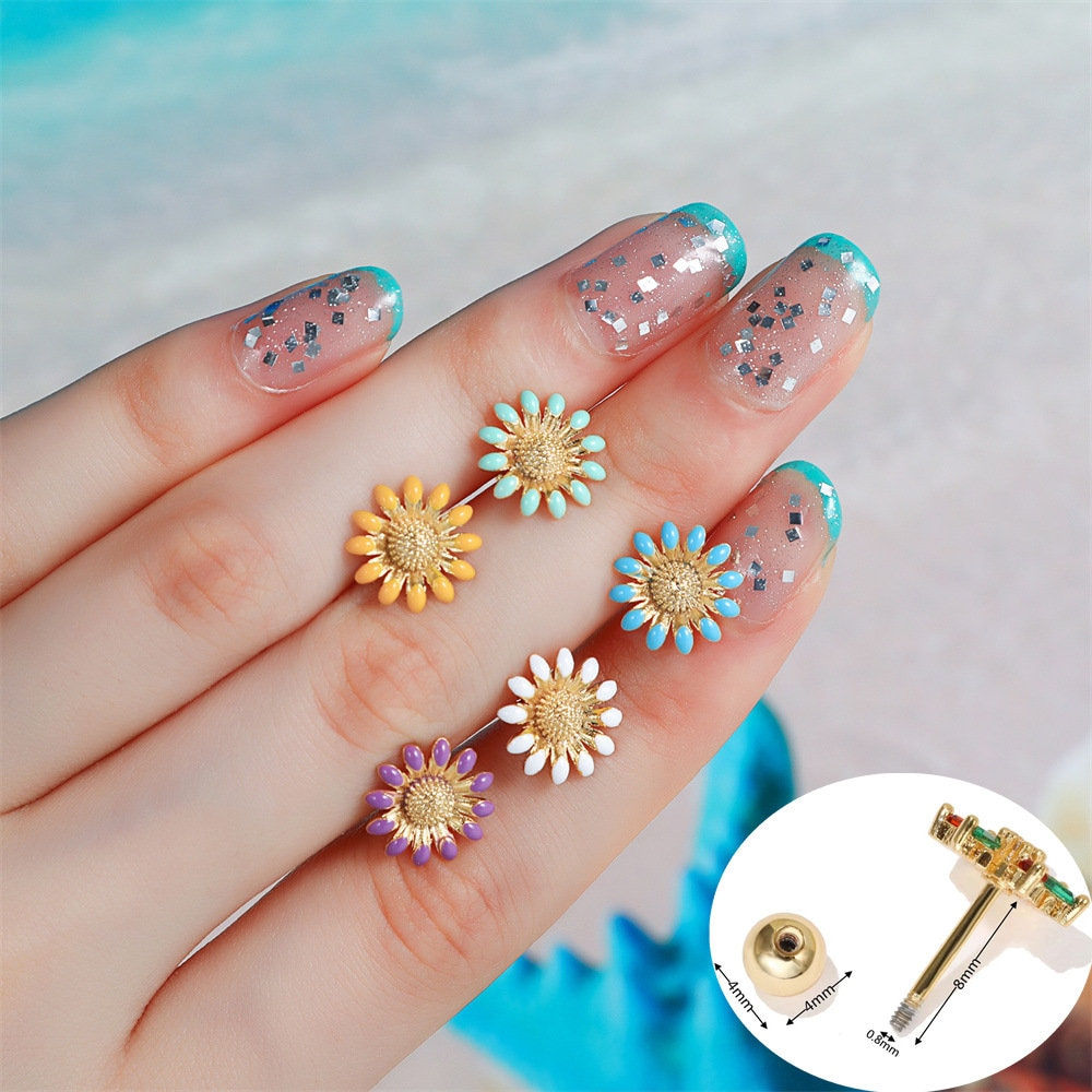 20G Cartilage Tiny Stud Earring, Flat Back Earrings, Helix Earrings | EGD0203