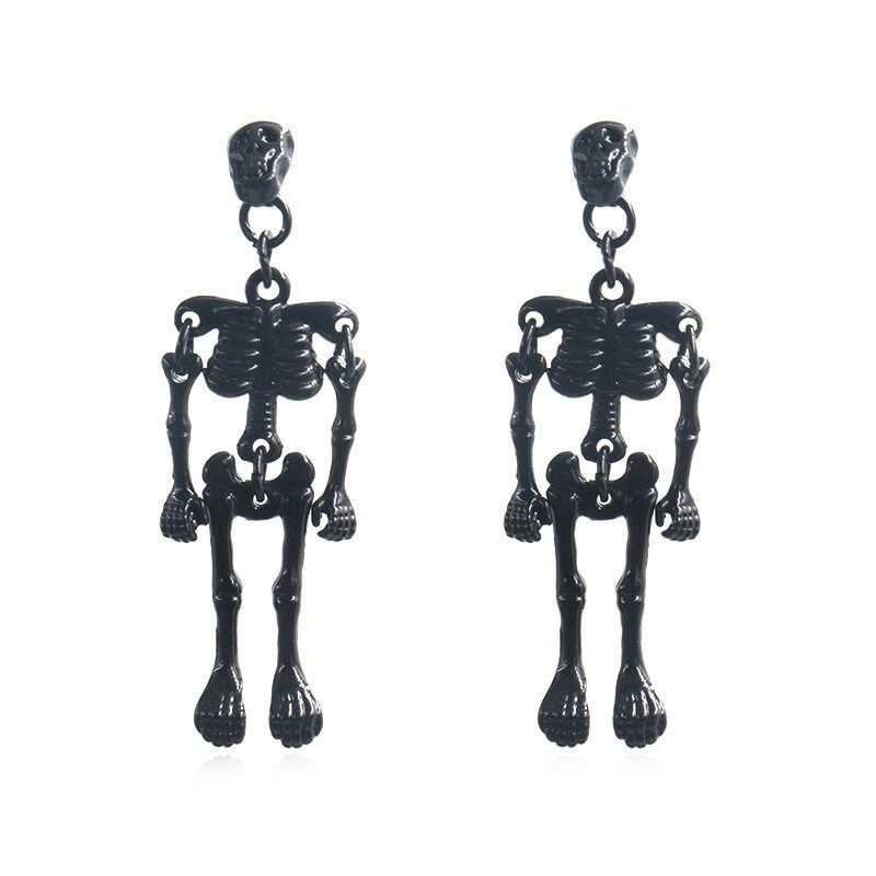 Miniaturbild: Halloween Skeleton Skull Dangle Earrings, Skeleton Earrings | HL006