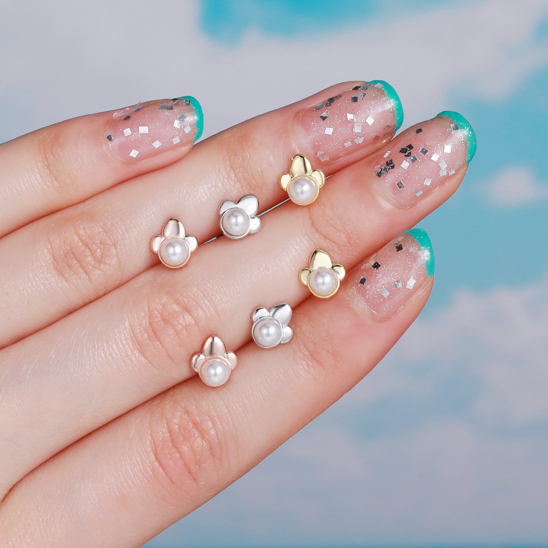 20G Cartilage Tiny Stud Earring, Flat Back Earrings, Helix Earrings | EGD332