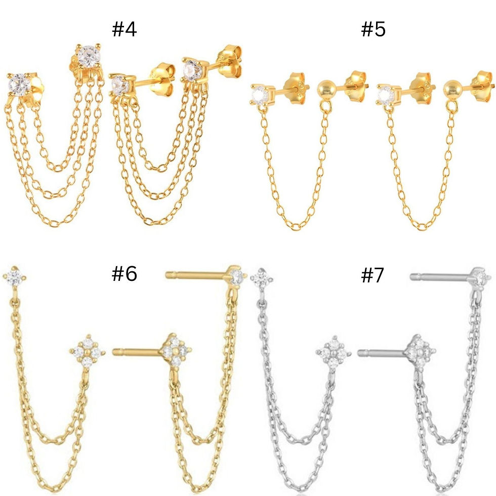 Miniaturbild: 926 Sterling Silver Cartilage Earrings, Cross Earrings | HC025