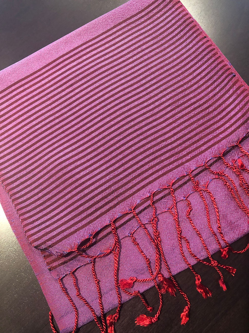 Thumbnail: 100% Silk Purple, Burgundy Stripes
