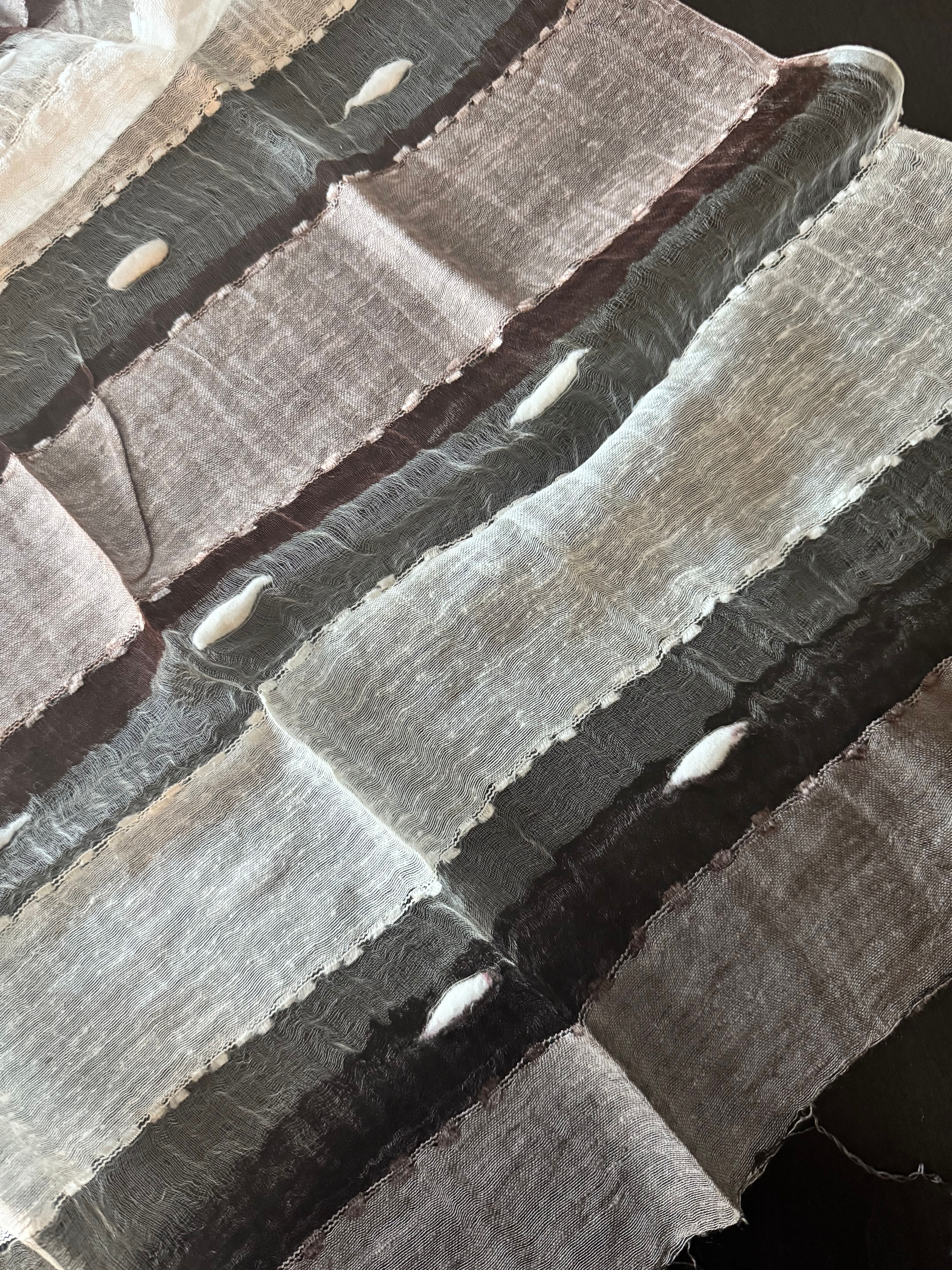 100% Raw Silk - Cream, Brown Cocoon