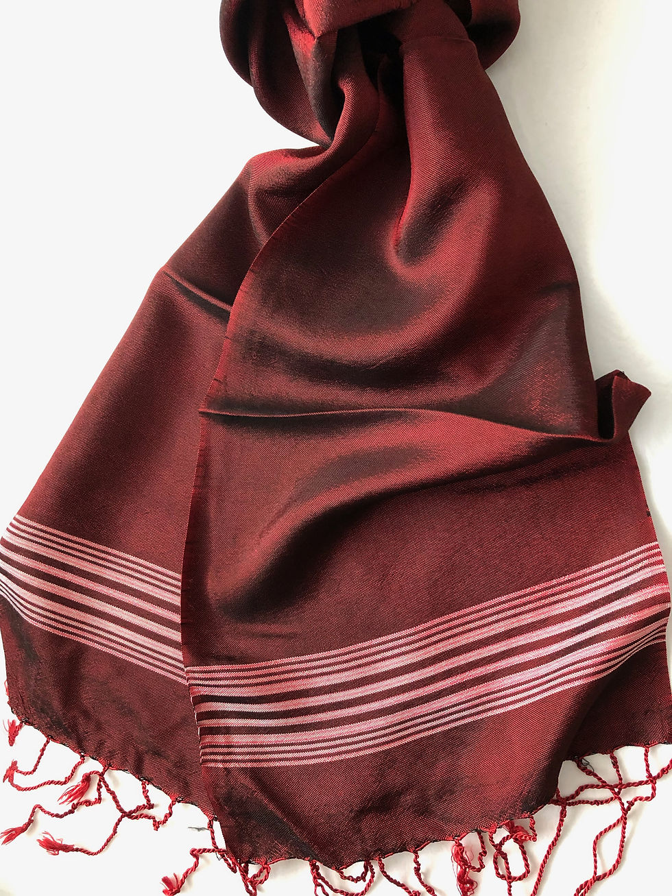 100% Silk Burgundy
