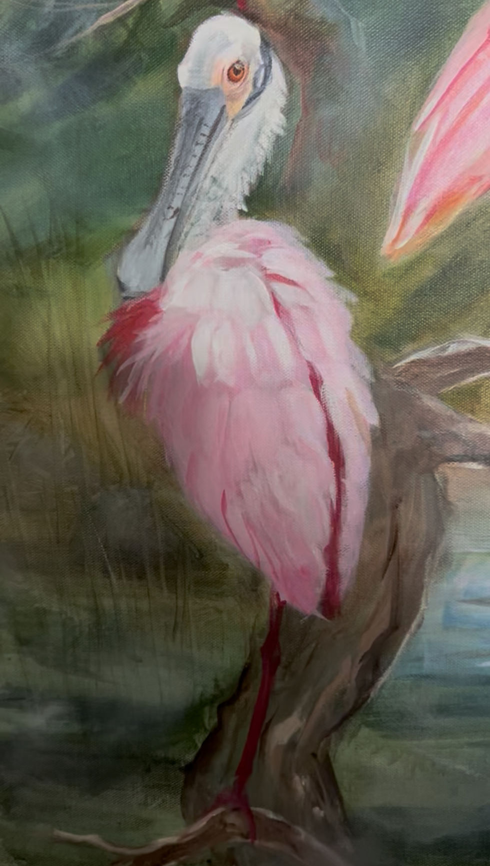 Thumbnail: Birding Paradise Sunset, 48"x60" Acrylic