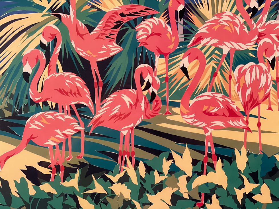 サムネイル： Flamingo Garden - various sizes