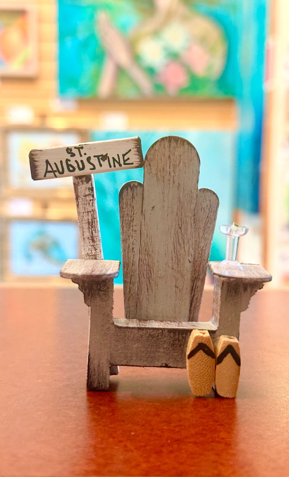 Miniature : Beach Chair Magnet, Mixed Media