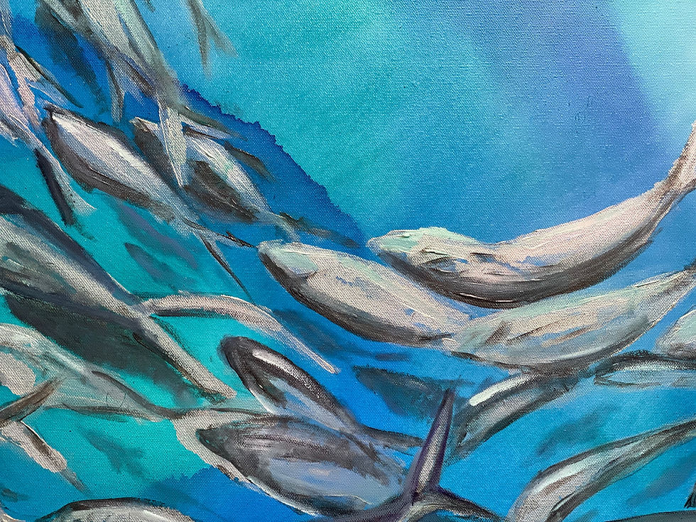 Thumbnail: Silence, 48"x36" Oil/Ink