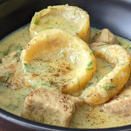 Pork & Artichokes Avgolemono