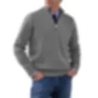 Thumbnail: Suéter Masculino de Tricot Premium Half-Zip