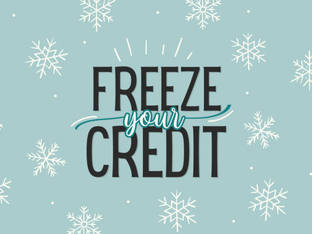 It's cold outside, freeze that credit!