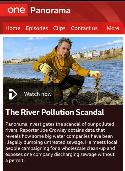 BBC Panorama - Angela Jones speaks out on The River Pollution Scandal