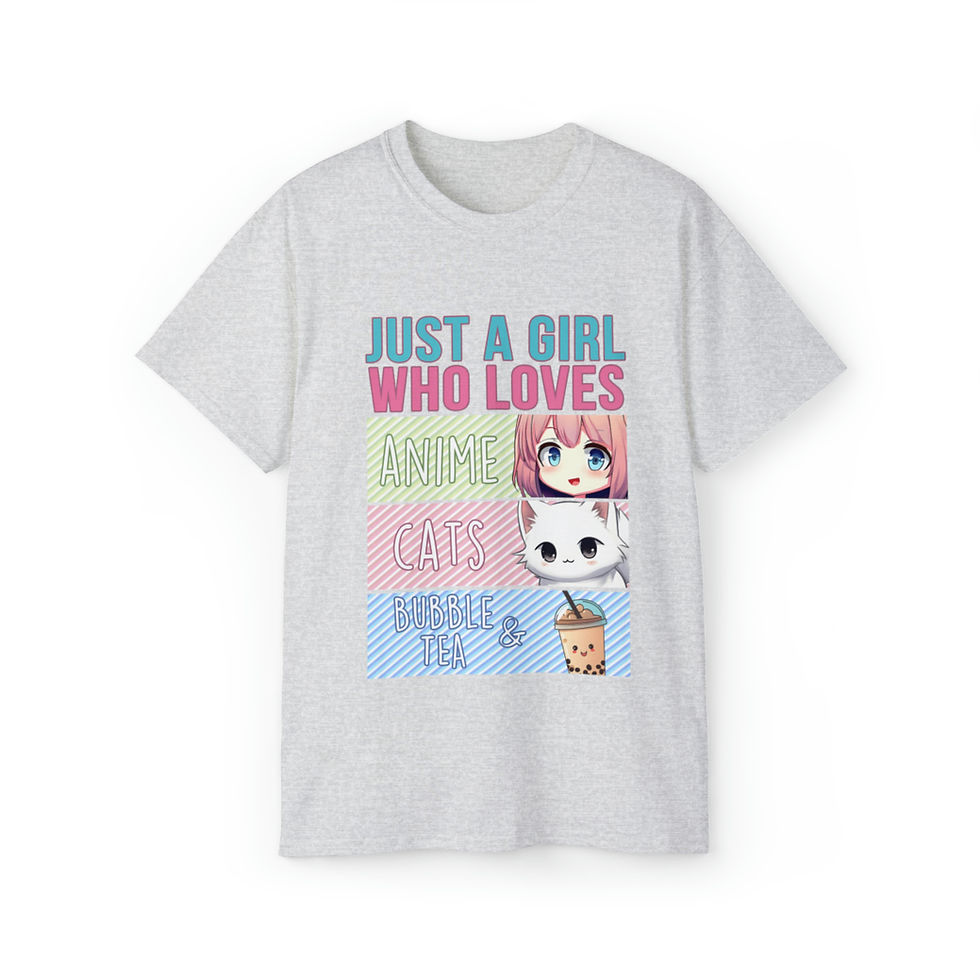 Thumbnail: Unisex Ultra Cotton Tee - Anime Girl loves 